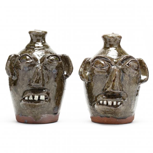 western-nc-folk-pottery-burlon-craig-face-jugs