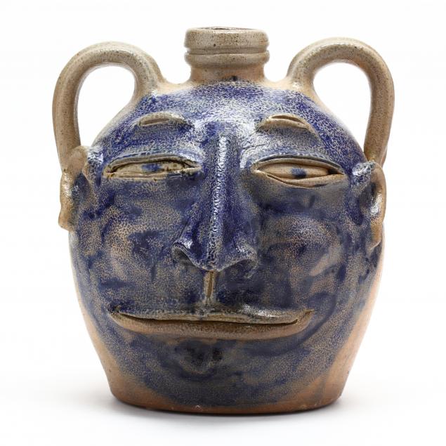 nc-folk-pottery-billy-ray-hussey-face-jug