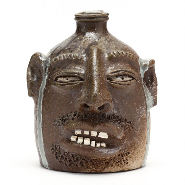 nc-folk-pottery-billy-ray-hussey-face-jug