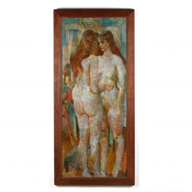 a-vintage-american-school-painting-of-two-nude-women