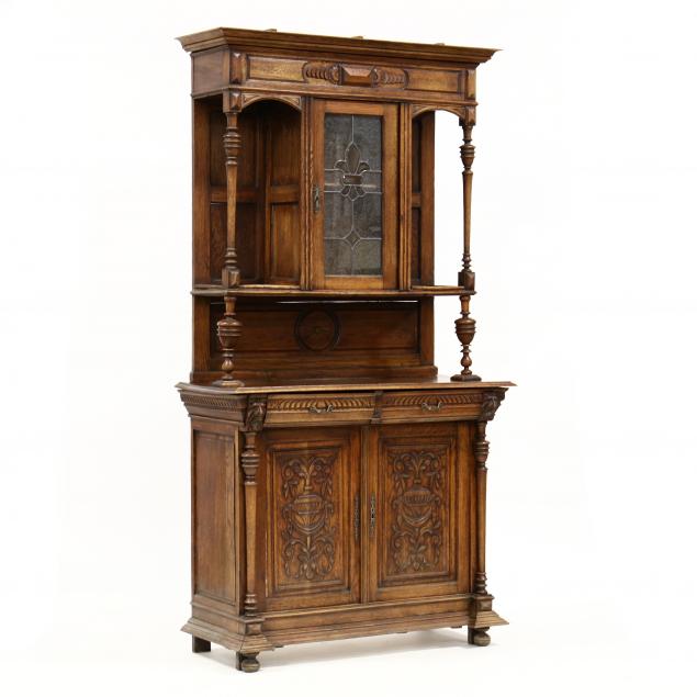 belgian-carved-oak-court-cupboard