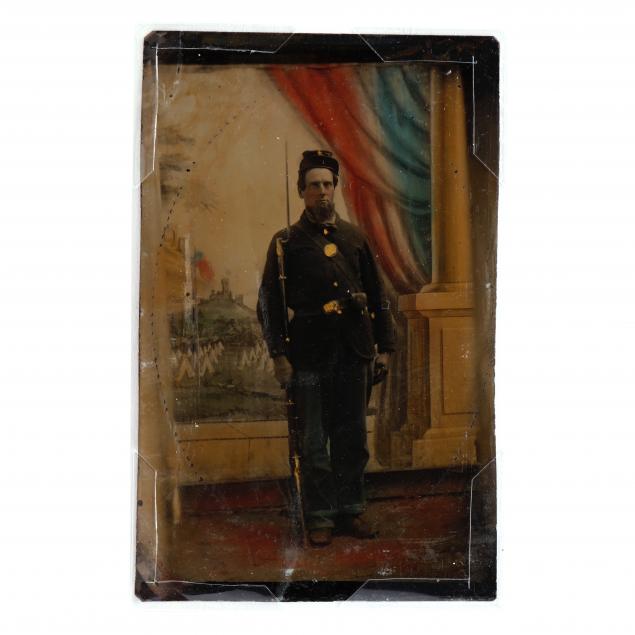 hand-colored-tintype-of-an-armed-union-soldier