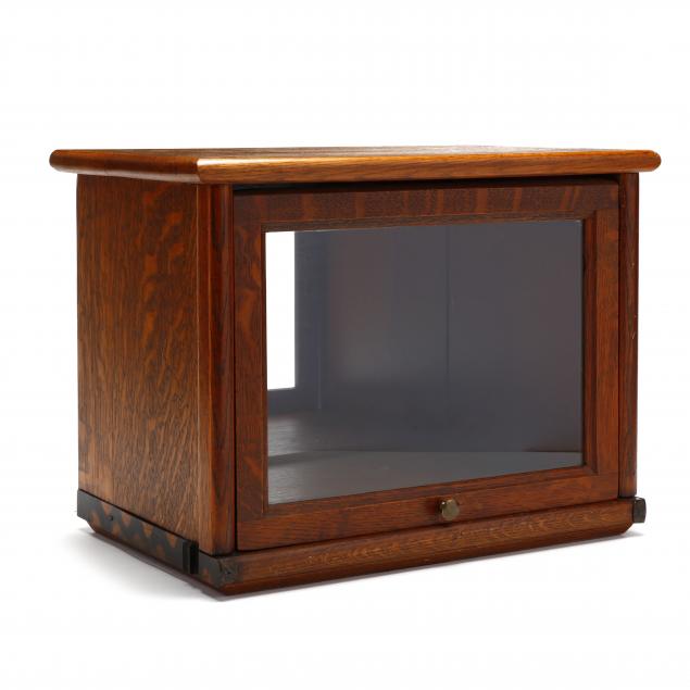 vintage-oak-table-top-display-cabinet
