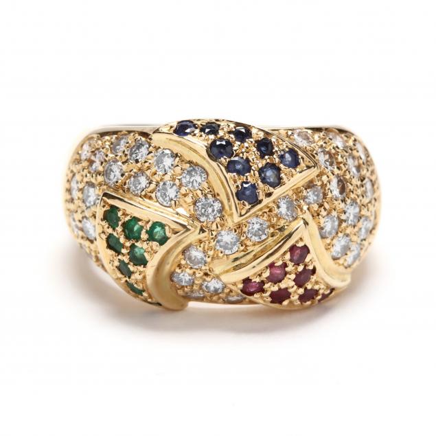 18kt-diamond-sapphire-ruby-and-emerald-ring