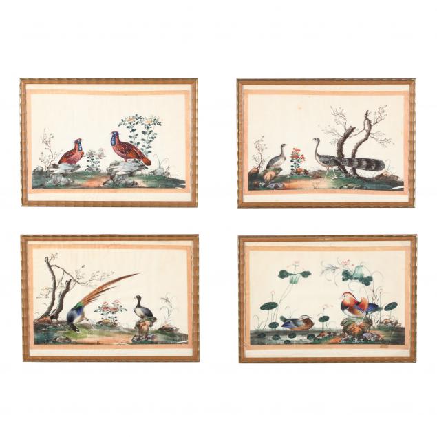 a-set-of-four-chinese-export-paintings-on-pith-paper