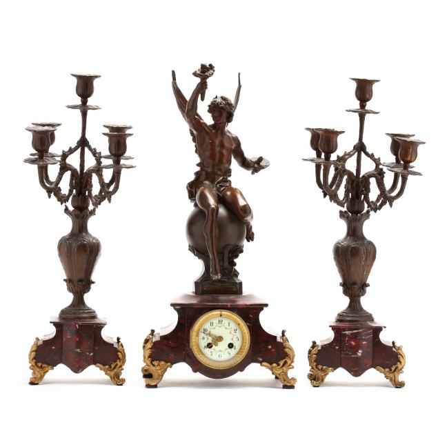 french-figural-clock-garniture-medaille-d-argent