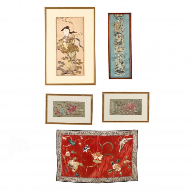 a-group-of-chinese-silk-embroidered-textiles