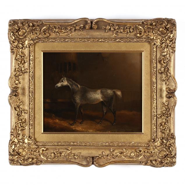 an-antique-english-school-painting-of-a-thoroughbred