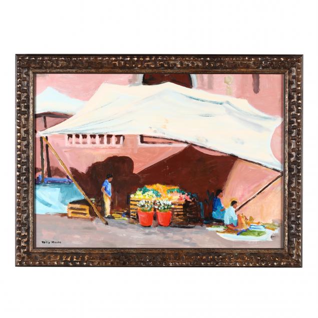 philip-moose-nc-1921-2001-market-scene-with-figures