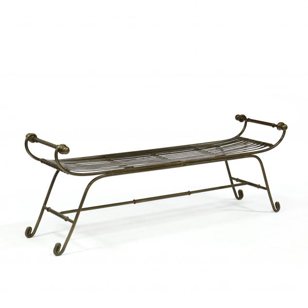 greco-roman-style-gilt-iron-bench