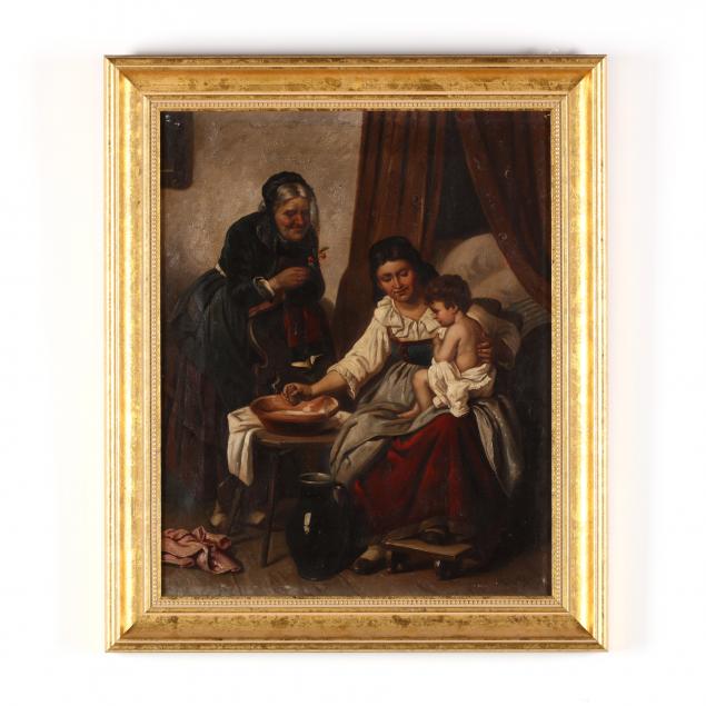 an-antique-german-painting-of-three-generations