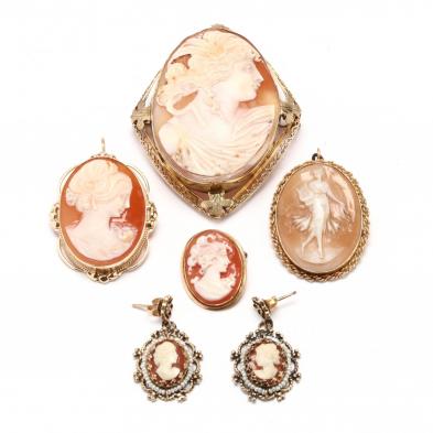a-collection-of-shell-cameo-jewelry