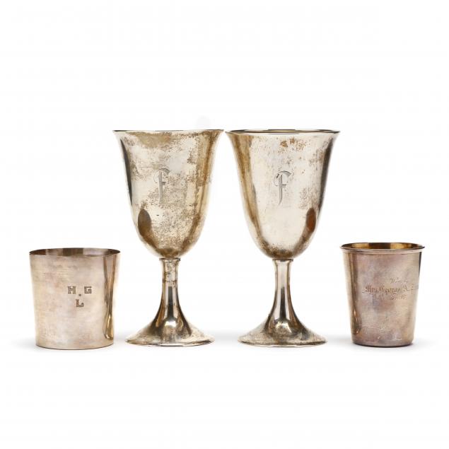 four-sterling-silver-drinking-vessels