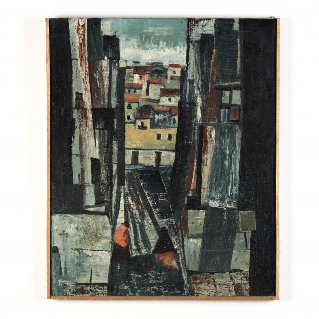 antonio-llanque-huanca-south-american-20th-century-city-scene