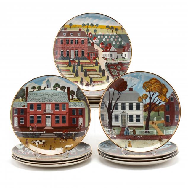 a-set-of-13-colonial-heritage-series-plates