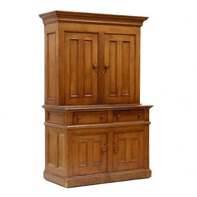 antique-american-pine-stepback-cupboard