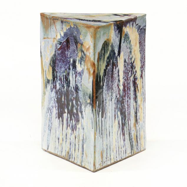 eric-o-leary-20th-century-triangular-art-pottery-side-table
