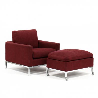 florence-knoll-style-club-chair-and-ottoman