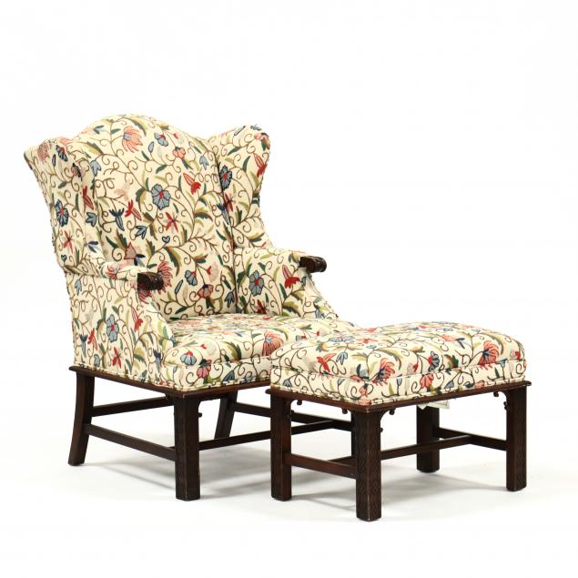 drexel-heritage-chinese-chippendale-style-crewelwork-easy-chair-and-ottoman