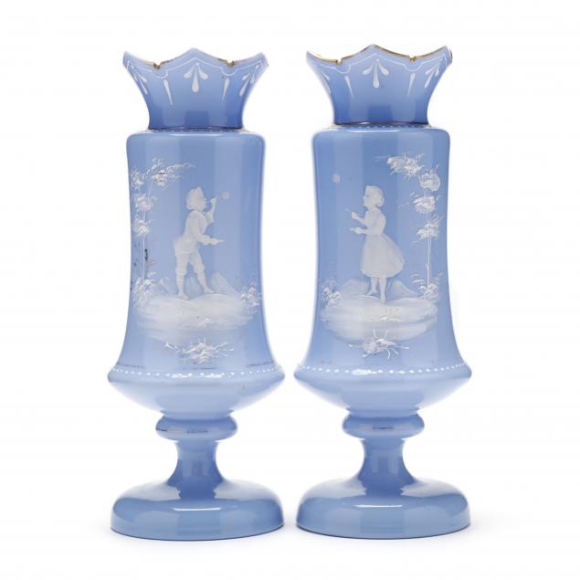 pair-of-mary-gregory-art-glass-mantel-vases