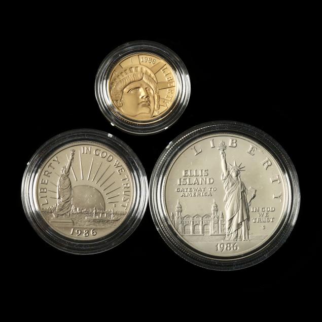1986-statue-of-liberty-three-coin-proof-set-with-5-gold