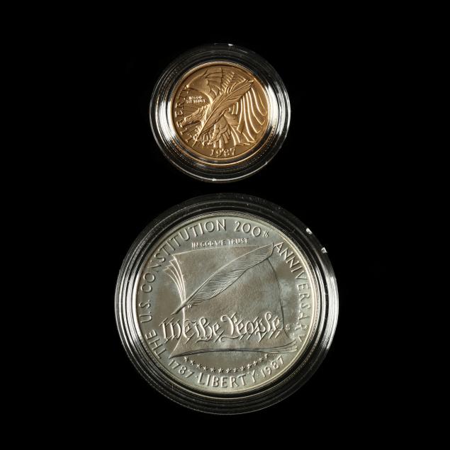 1987-u-s-constitution-silver-dollar-and-5-gold-proof-set