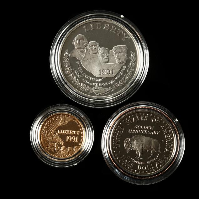 1991-mount-rushmore-three-coin-proof-set-with-5-gold
