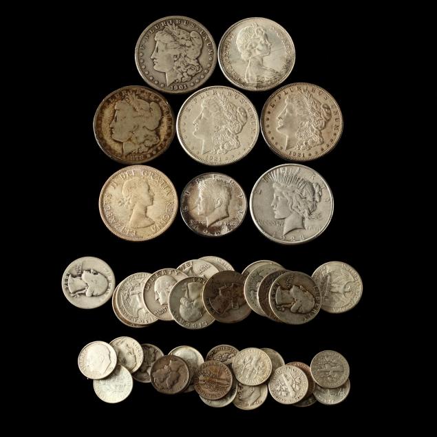 lot-of-40-miscellaneous-circulated-silver-coins