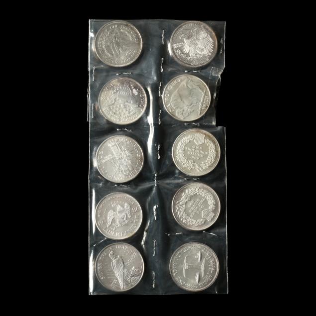 ten-bu-1980s-one-ounce-silver-rounds