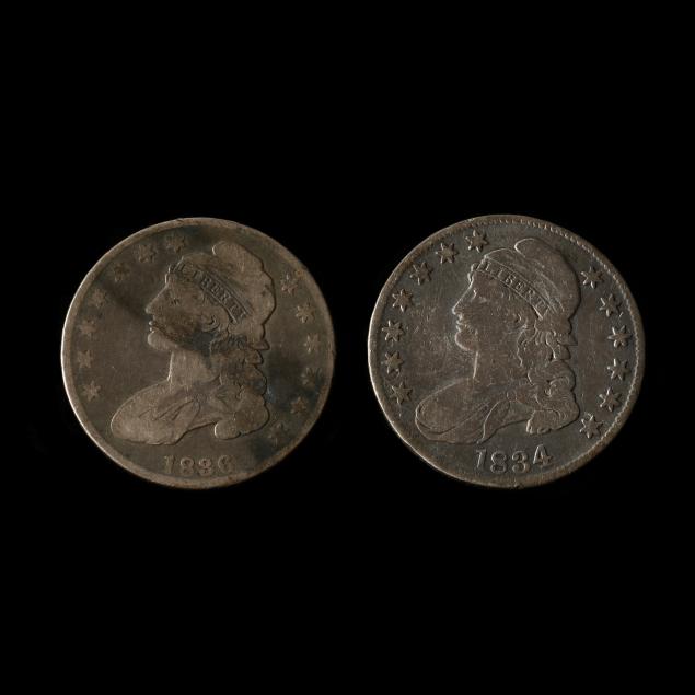 two-capped-bust-half-dollars
