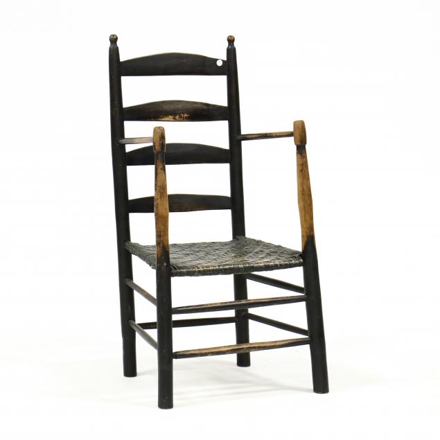american-painted-antique-ladderback-arm-chair