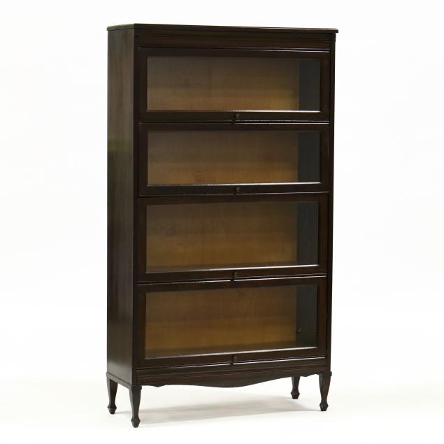 gunn-furniture-four-part-walnut-barrister-bookcase
