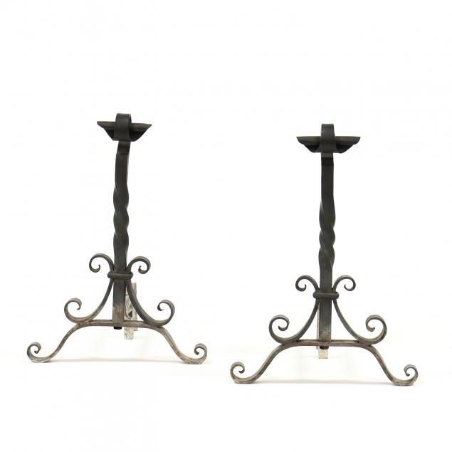 pair-of-america-wrought-iron-andirons