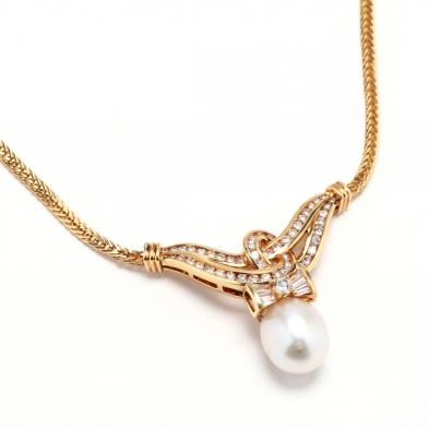 18kt-gold-diamond-and-pearl-necklace