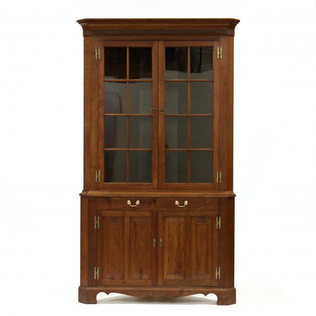 bench-made-chippendale-style-walnut-corner-cupboard