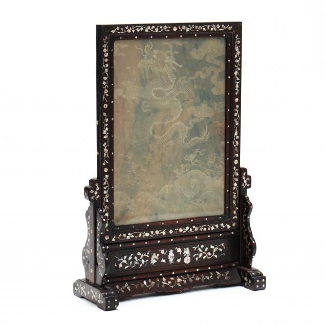 an-antique-chinese-dragon-silk-in-mother-of-pearl-inlaid-wooden-table-screen