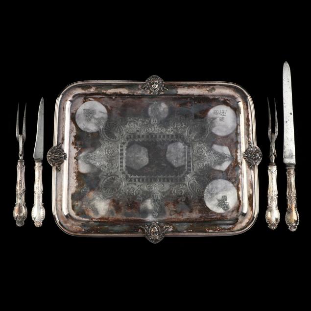 a-tiffany-co-richeleau-sterling-silver-carving-set-silverplate-tray
