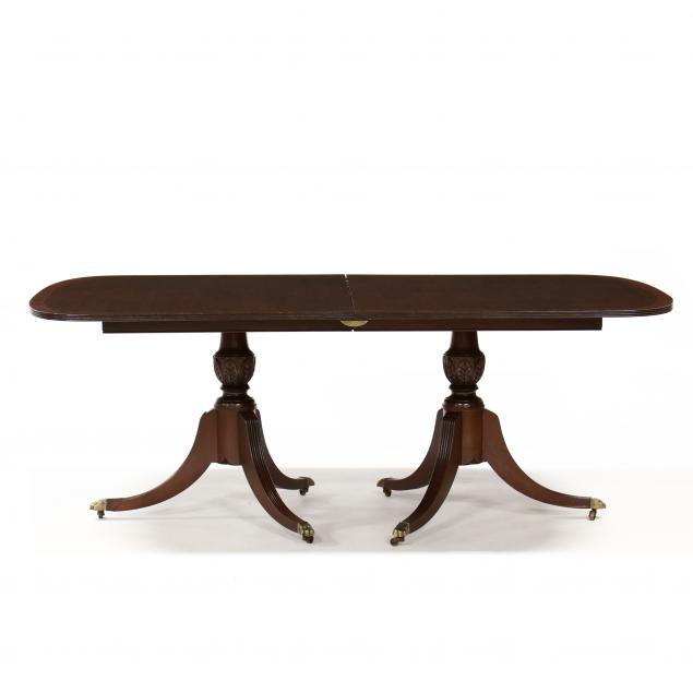 federal-style-inlaid-mahogany-double-pedestal-dining-table