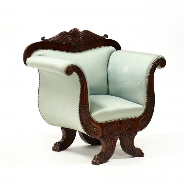 american-classical-carved-mahogany-arm-chair