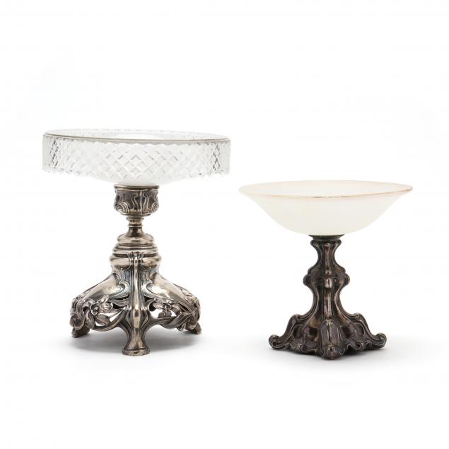 two-antique-continental-silver-glass-pedestal-bowls