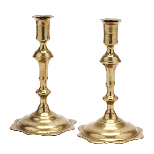 pair-of-english-brass-petal-base-candlesticks