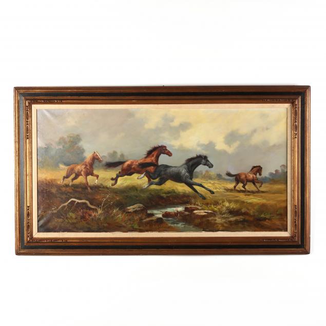a-vintage-italian-painting-of-wild-horses-signed-poletti