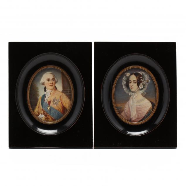 pair-of-vintage-portrait-miniatures