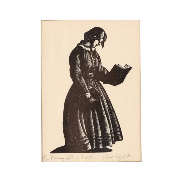 clare-leighton-american-1899-1989-i-fancy-with-a-book-under-the-greenwood-tree-i