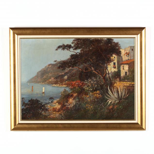a-vintage-painting-of-a-mediterranean-coastline-with-garden