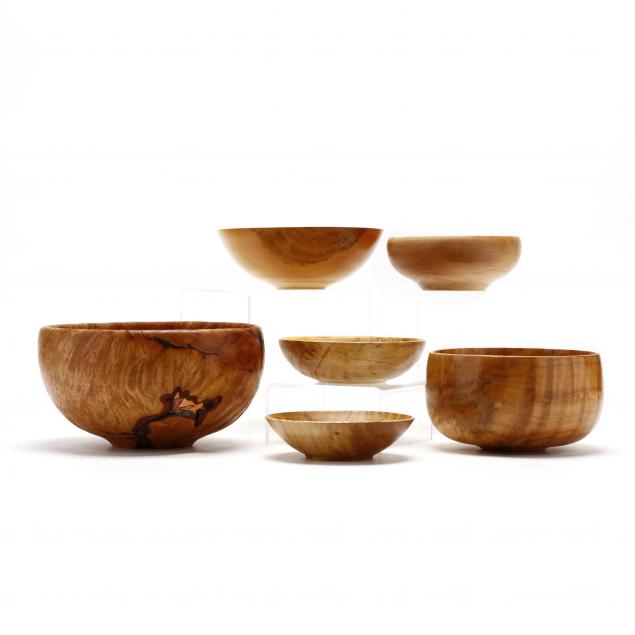 six-turned-wood-bowls