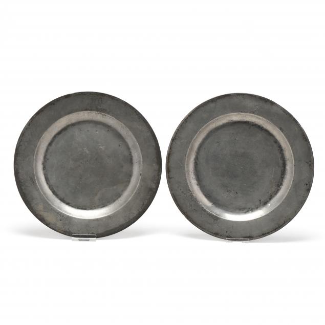 a-pair-of-antique-pewter-plates-london