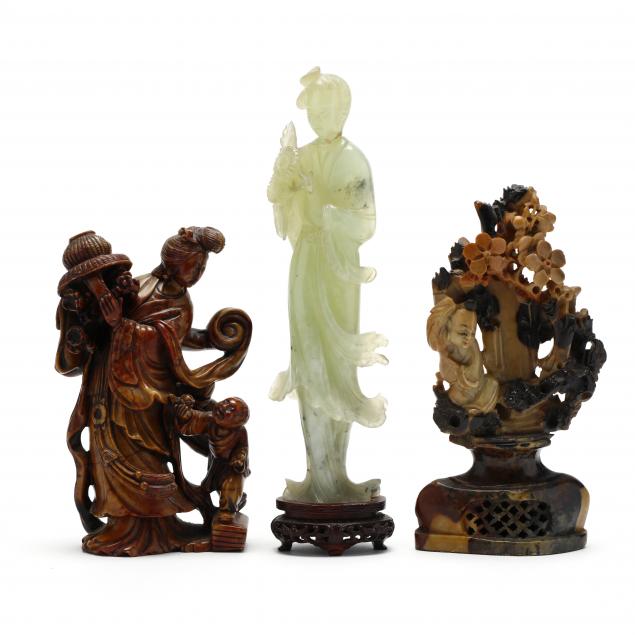 three-chinese-carved-stone-figures