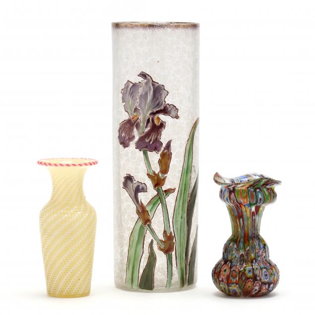 three-art-glass-vases