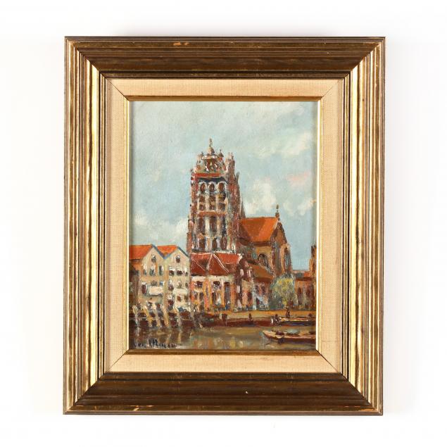 a-vintage-continental-school-painting-of-a-cathedral